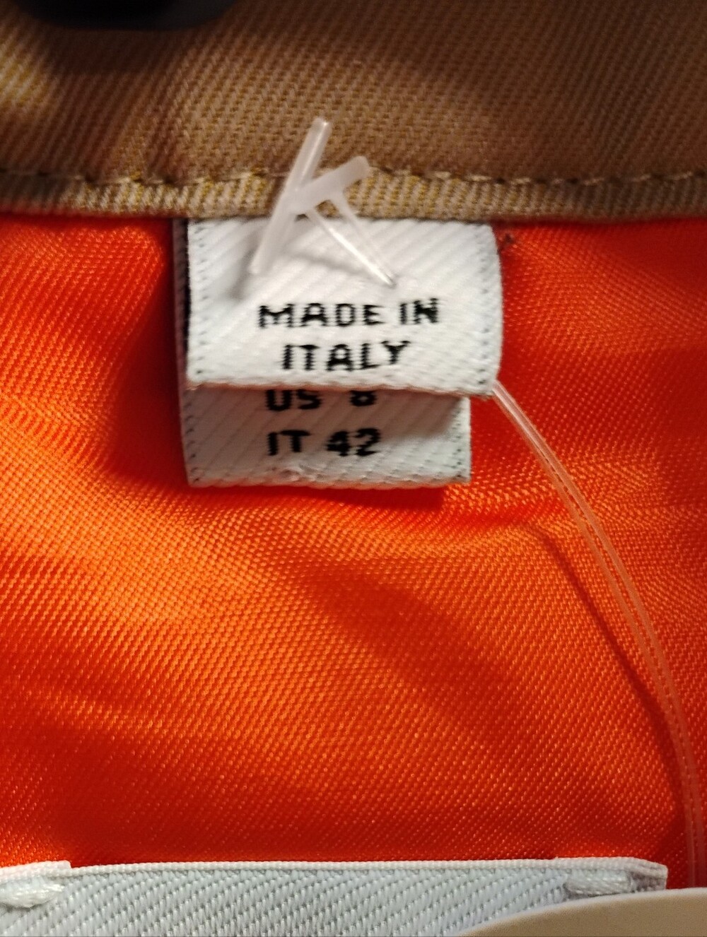 Burberry Beige Trench Coat with Orange Lining and Logo Panel / RARE FIND / - Picture 7 of 15